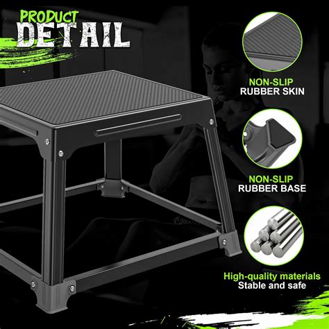 metal frame jump box|GanFindX Metal Plyometric Jumping Box 12 Inch with 17 * 13 .